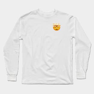 Exploding Head Emoticon Long Sleeve T-Shirt